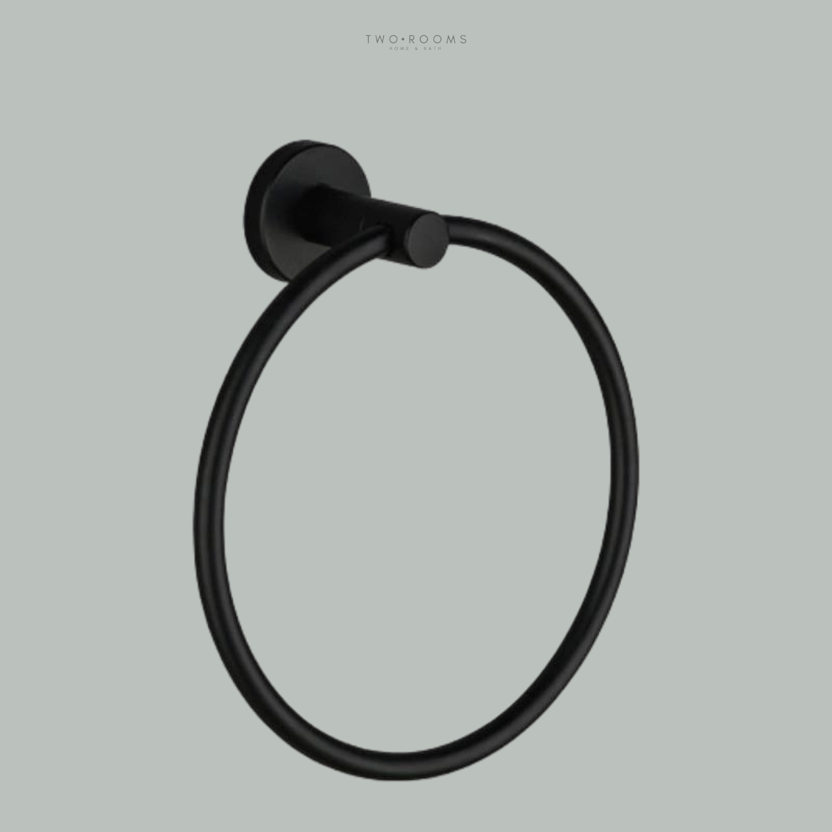 Handdoekring curve - Mat Zwart