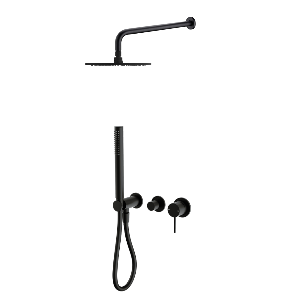 Inbouw regendoucheset compleet - Mat Zwart - Signature edition