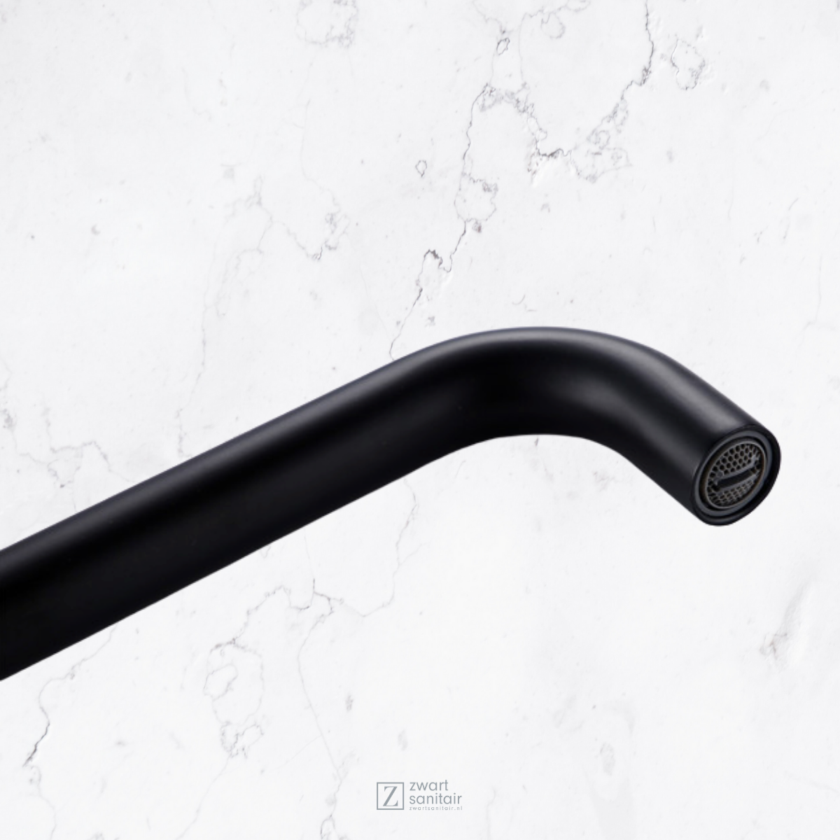 Wastafelkraan inbouw curve minimal - Mat Zwart