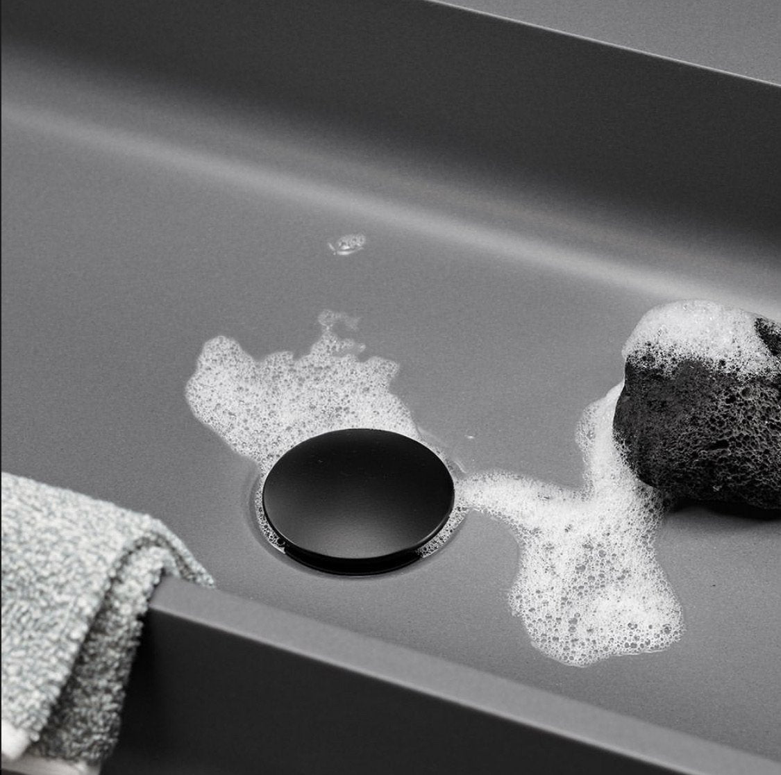 Pop-up Afvoerplug - Mat Zwart